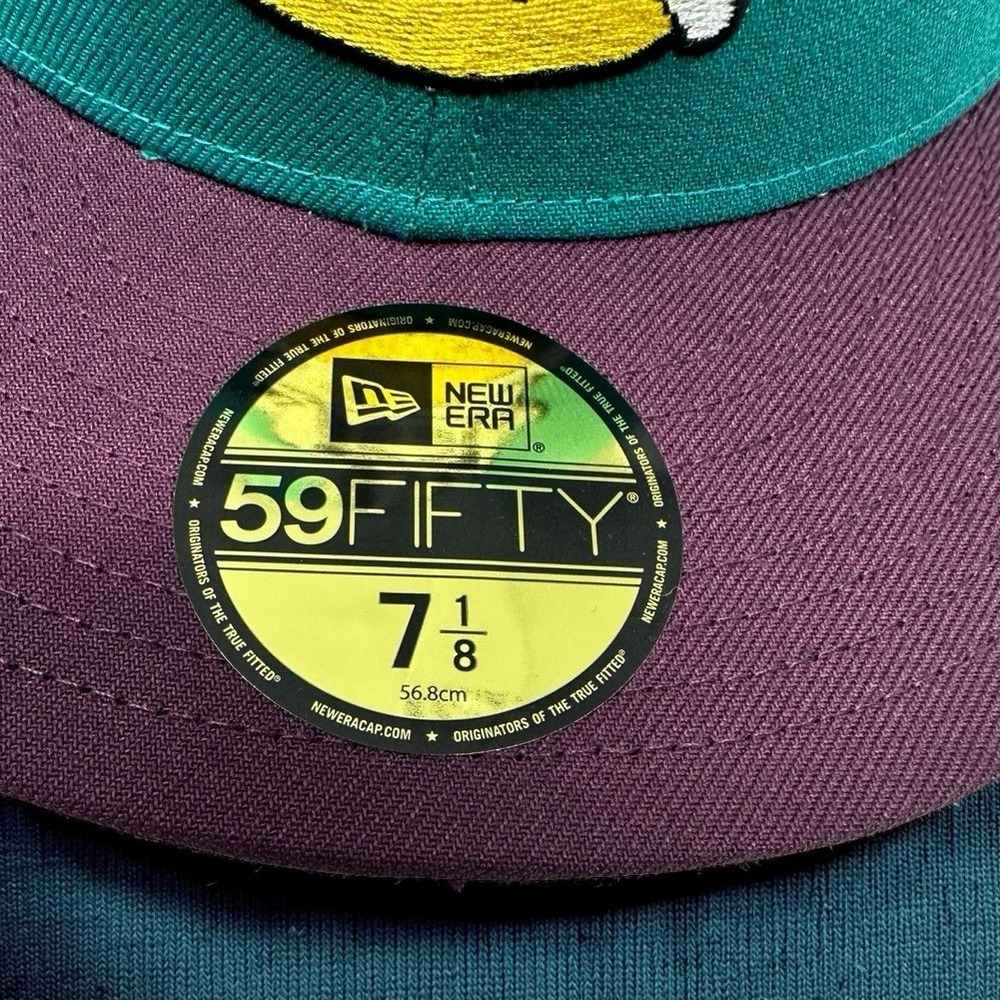 New Era 59Fifty Hat Club Exclusive Anaheim Mighty Ducks Wild Wing Mascot 7 1/8 - Picture 8 of 12